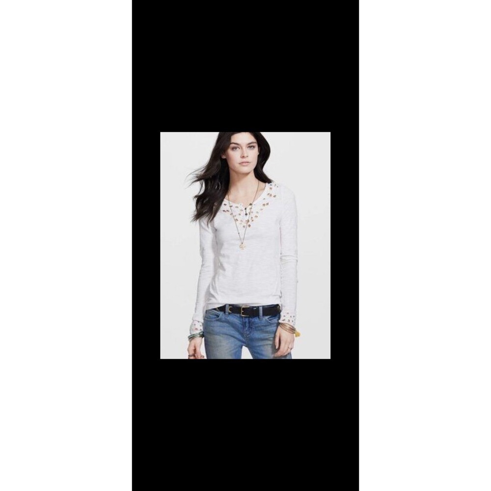 Free People Luna Henley top size small in Ivory